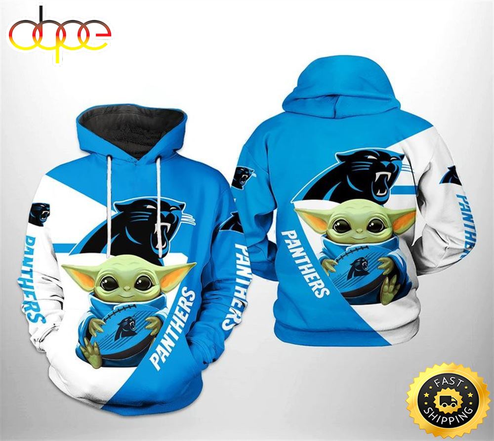 Carolina Panthers Baby Yoda Designs N97 3d Hoodie All Over Print