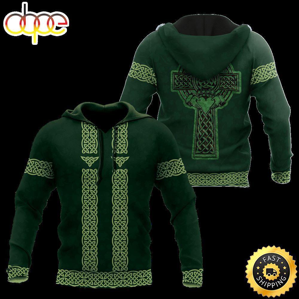 Celtic Knot Cross Heart 3D All Over Print Shirt