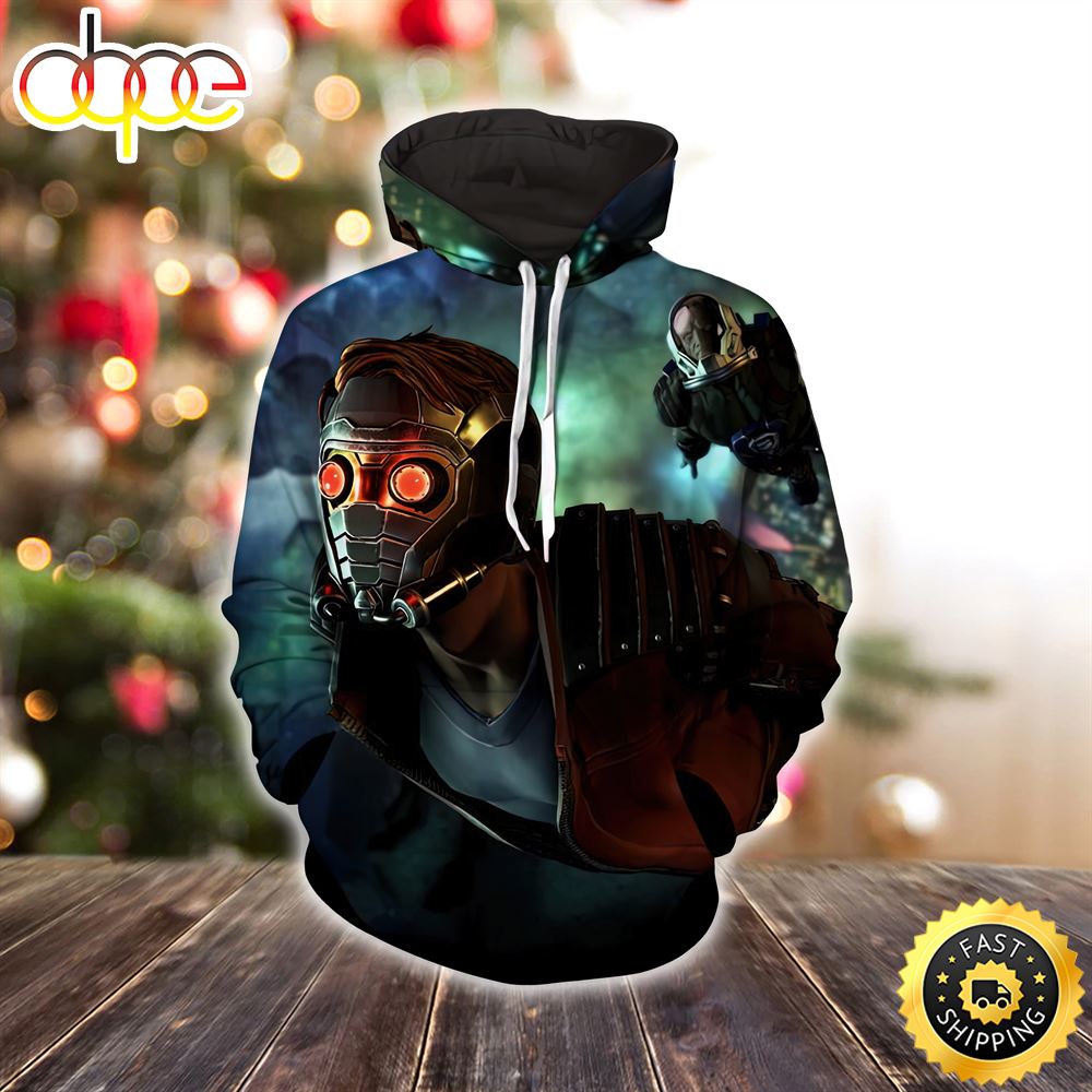 Guardians of the Galaxy Star-Lord Gear Up Awesome Design Marvel Christmas All Over Print Shirt