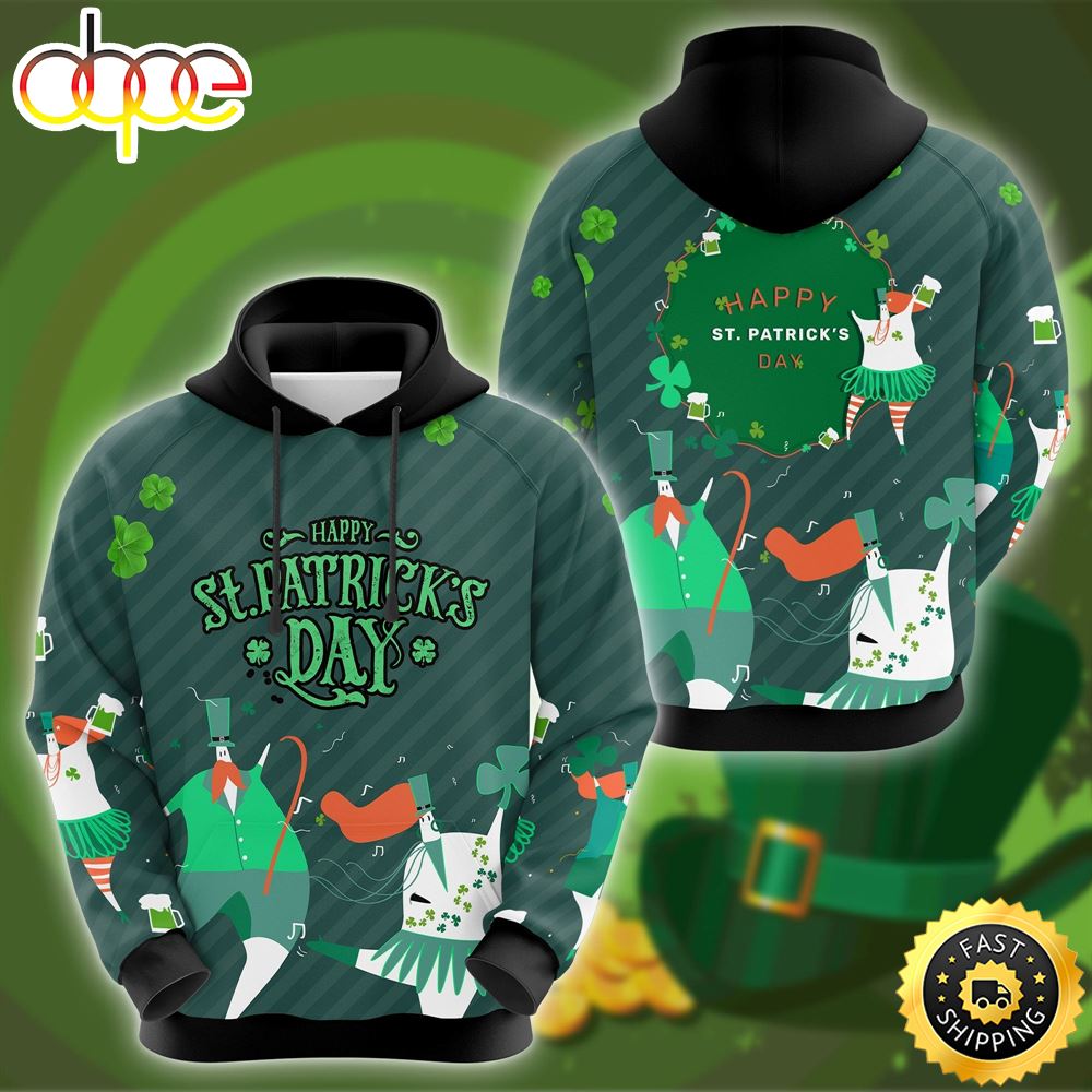 Happy Patrick's Day Funny 3D All Over Print Shirt