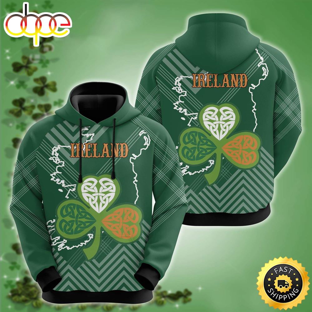 Ireland Shamrock Knot 3D All Over Print Shirt