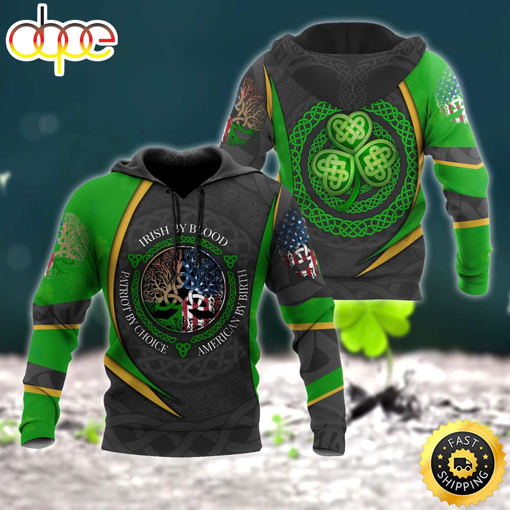 Irish By Blood Celtic Tree Of Life 3D All Over Print Shirt