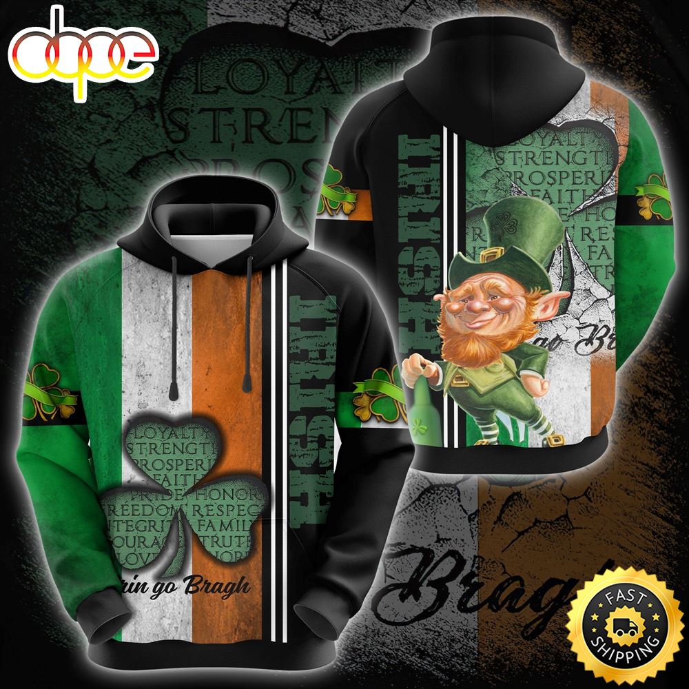 Irish Shamrock Leprechaun 3D All Over Print Shirt