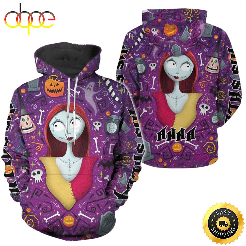 Jack Skellington And Sally Couple Hoodie 3D All Over Print