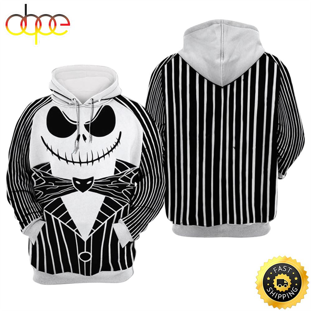 Jack Skellington Suit Cosplay Hoodie 3D All Over Print