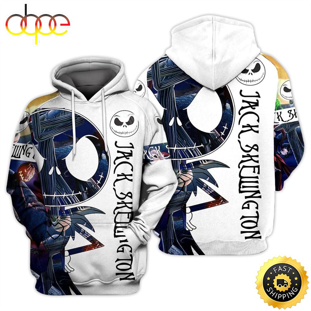 Jack Skellington Symbol Hoodie 3D All Over Print