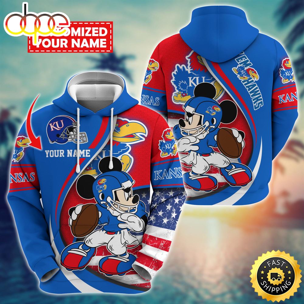 NCAA Kansas Jayhawks Mickey Custom Hoodie Trending Shirt