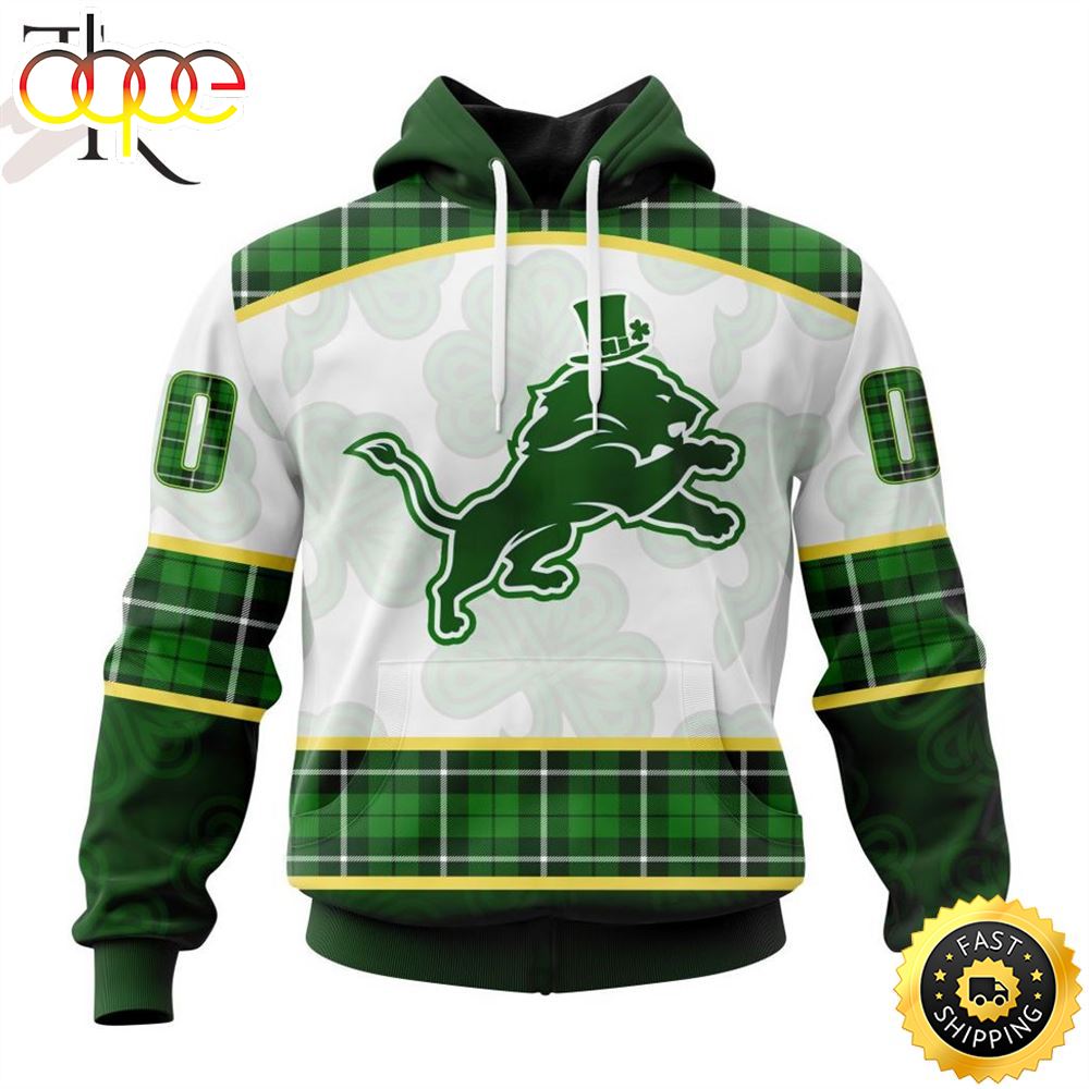 NFL Detroit Lions Special Design For St. Patrick Day Hoodie