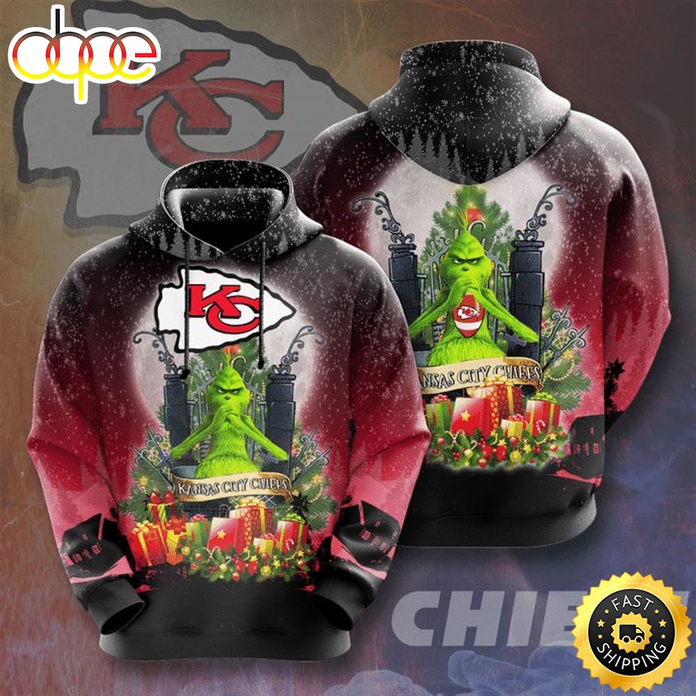 NFL Kansas City Chiefs The Grinch Christmas Pullover Hoodie