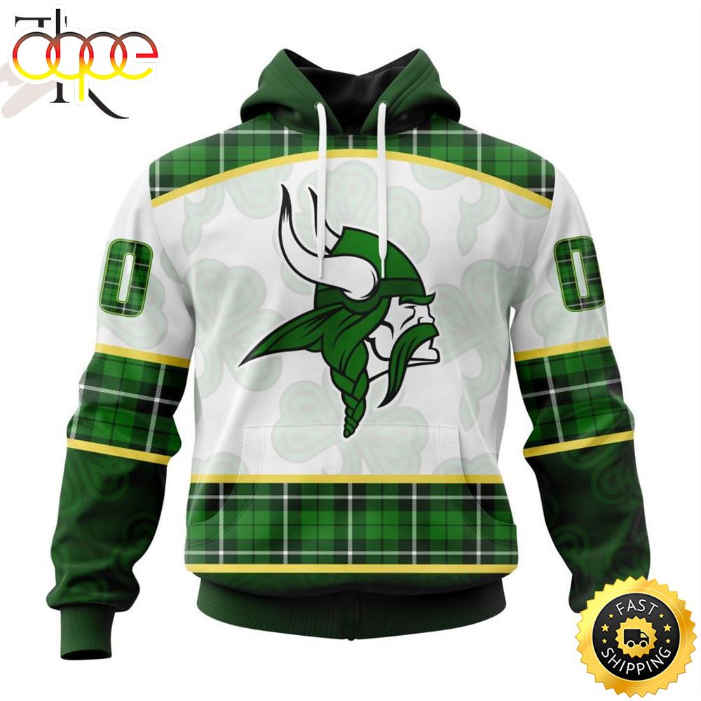 NFL Minnesota Vikings Special Design For St. Patrick Day Hoodie