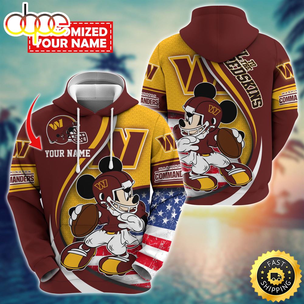 NFL Washington Commanders Mickey Custom Hoodie Trending Shirt