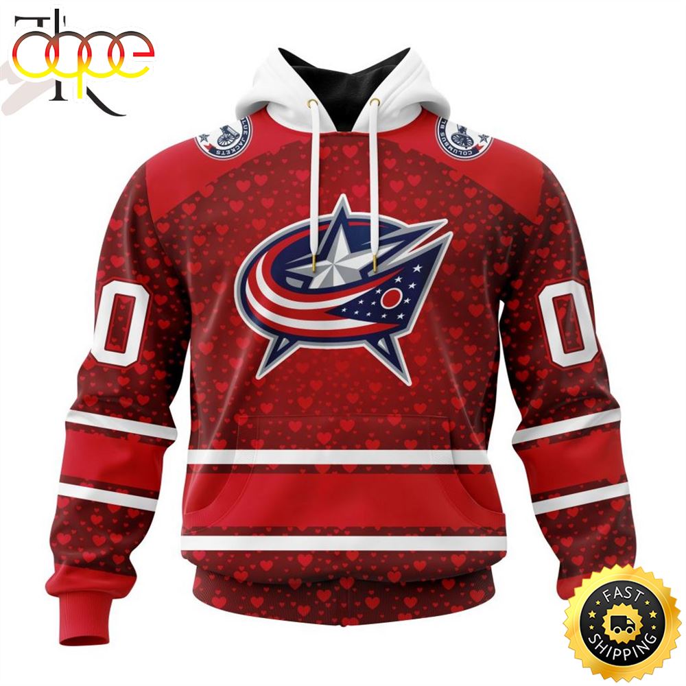 NHL Columbus Blue Jackets Special Gift For Valentines Day Hoodie
