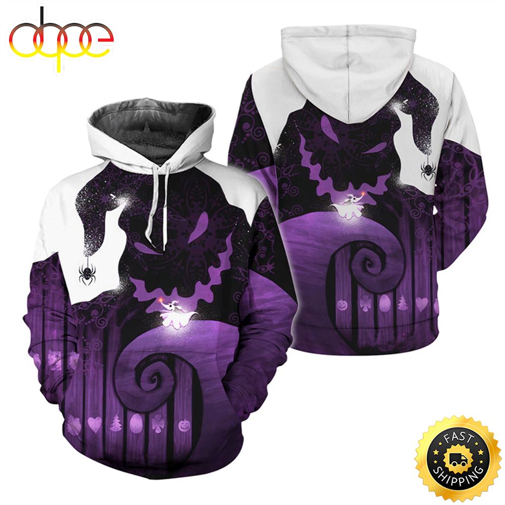 Oogie Boogie Zero Purple Hoodie 3D All Over Print