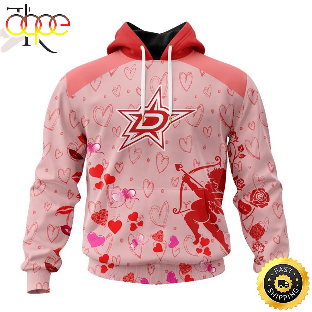 Personalized NHL Dallas Stars Special Design For Valentines Day Hoodie