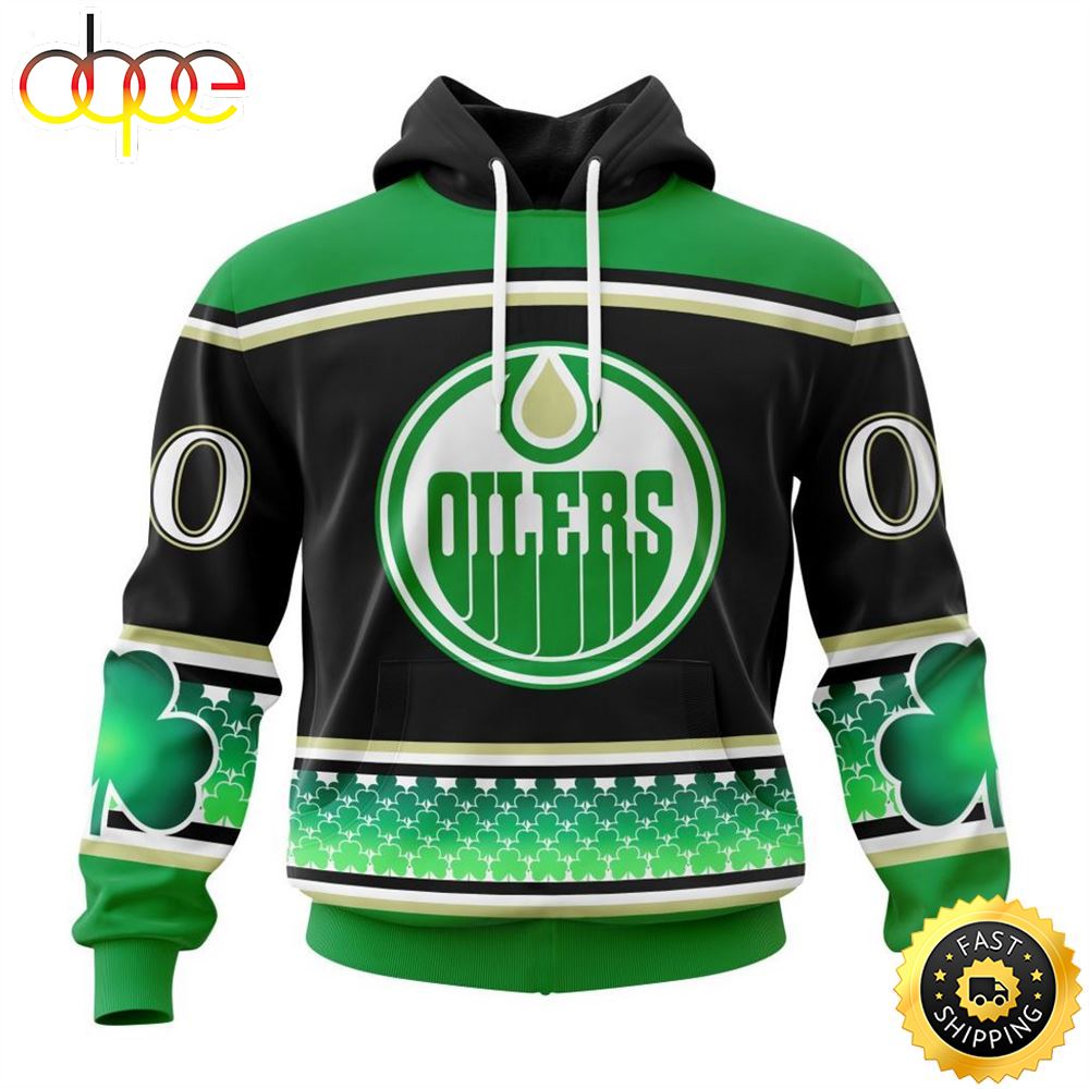 Personalized NHL Edmonton Oilers Specialized Unisex Kits Hockey Celebrate St Patrick's Day Hoodie
