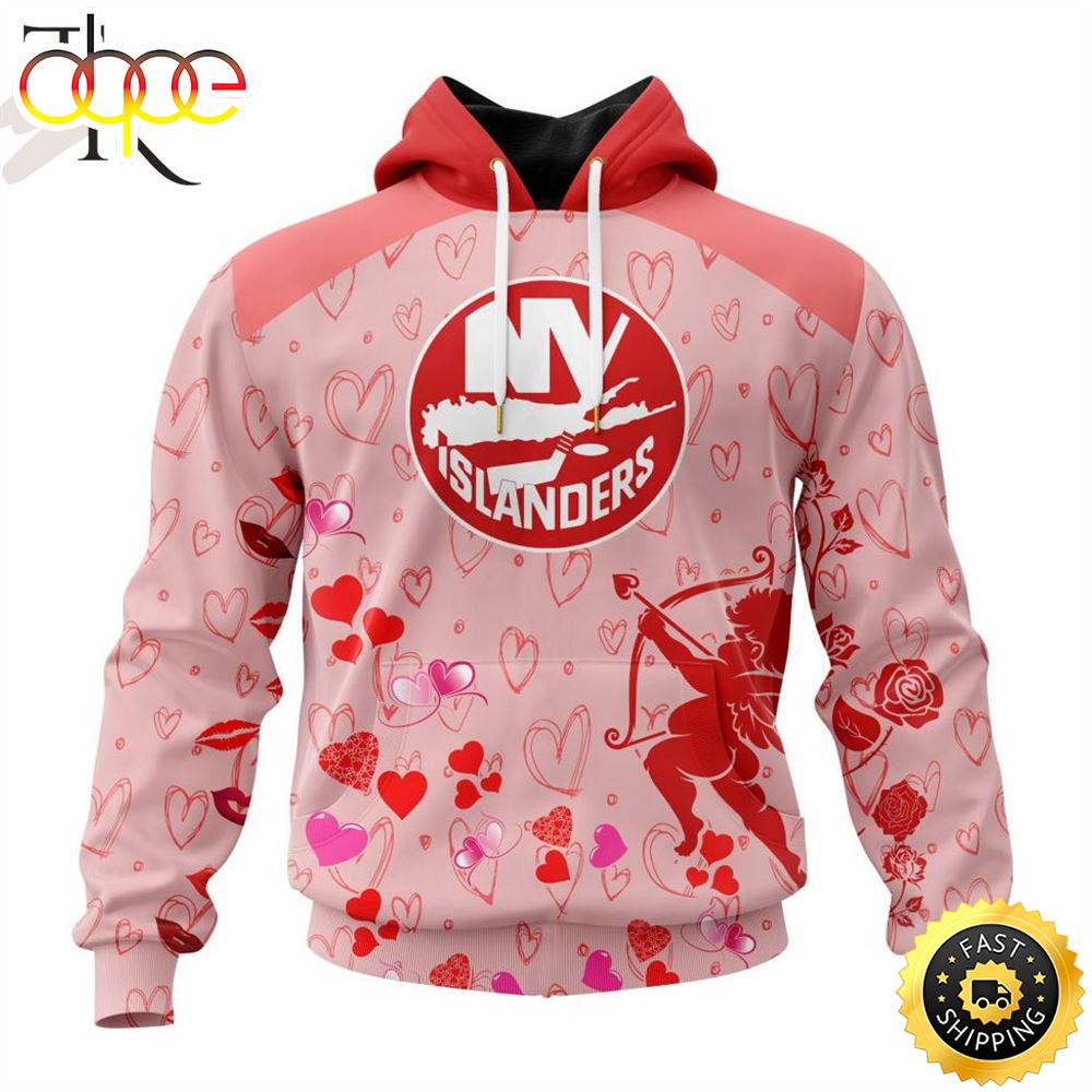 Personalized NHL New York Islanders Special Design For Valentines Day Hoodie