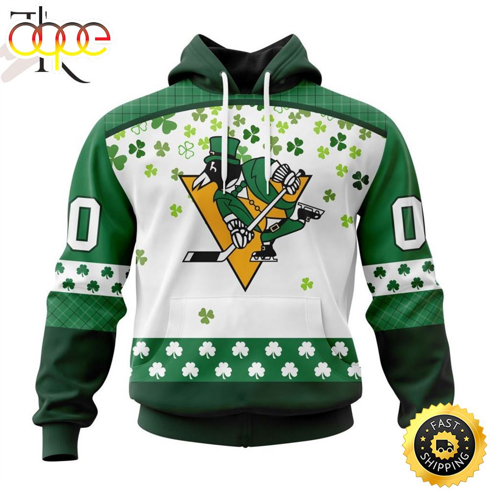 Personalized NHL Pittsburgh Penguins Special Design For St. Patrick Day Hoodie