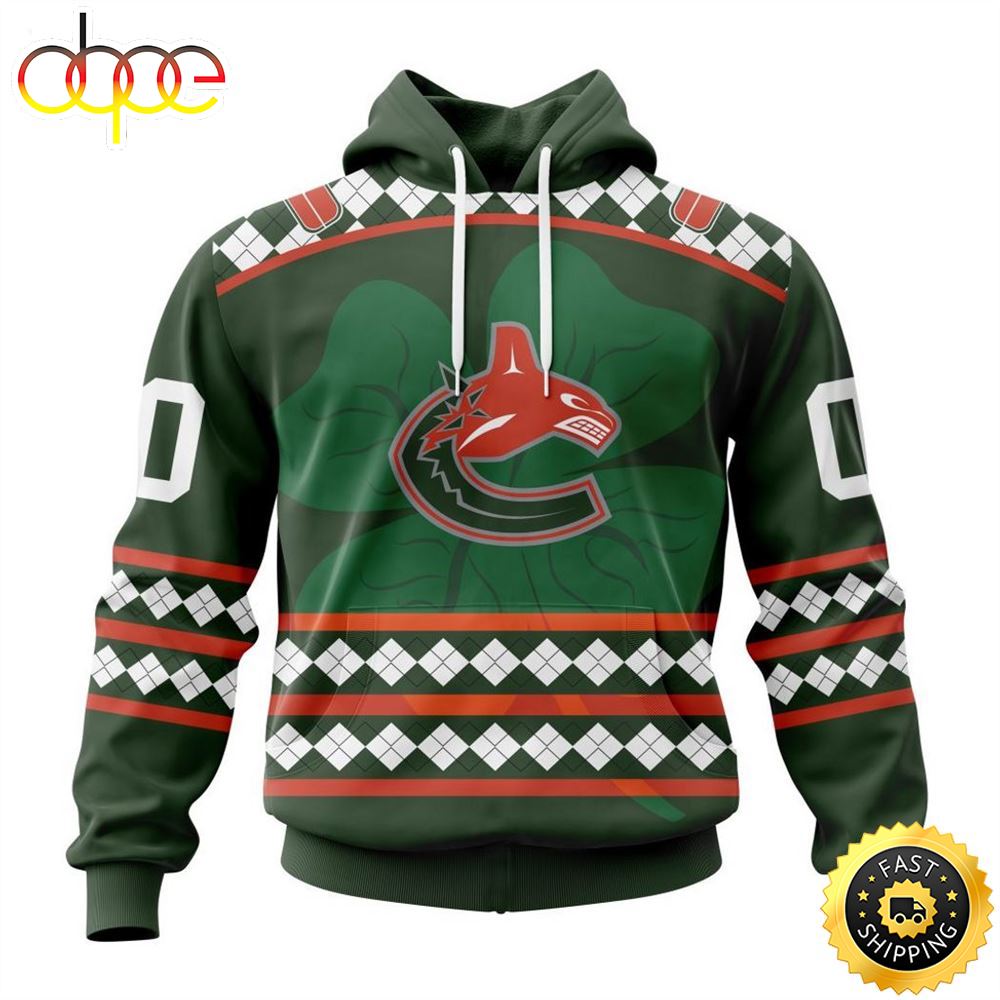 Personalized NHL Vancouver Canucks Specialized Unisex Kits Hockey Celebrate St Patrick's Day Hoodie