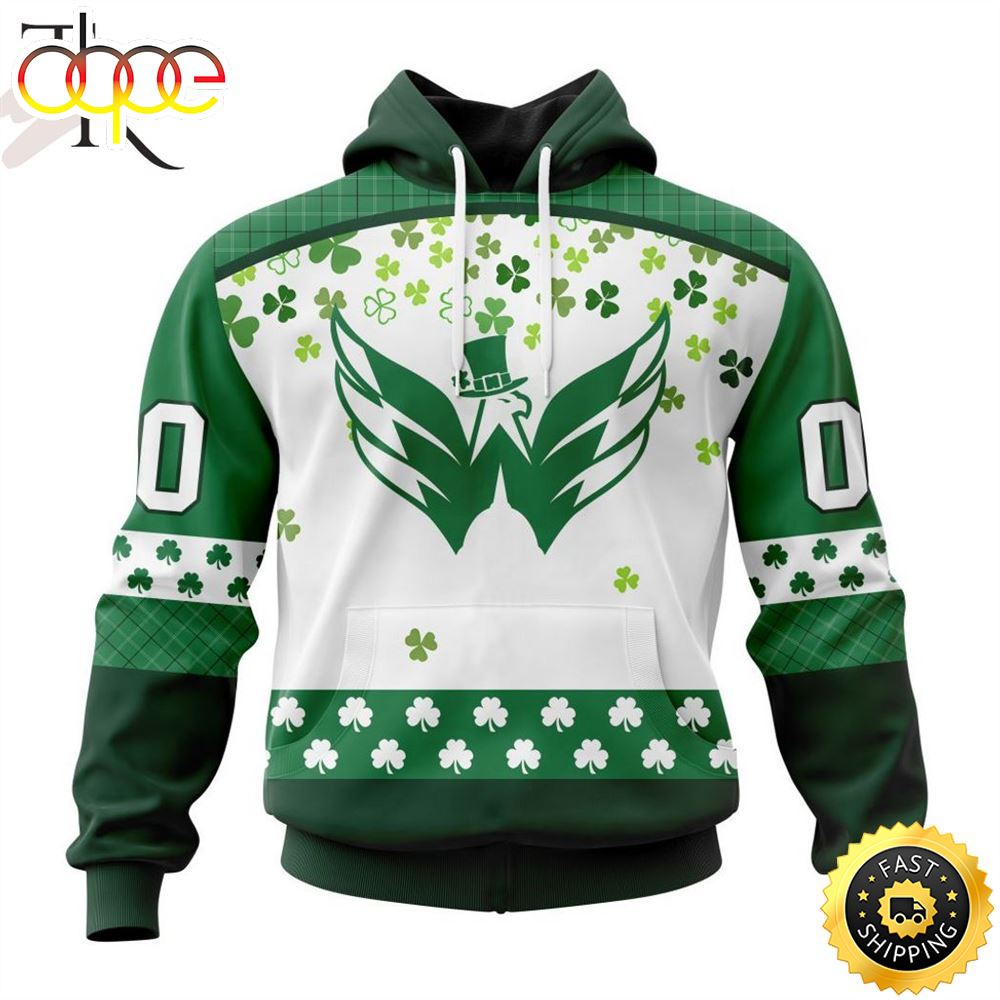 Personalized NHL Washington Capitals Special Design For St. Patrick Day Hoodie