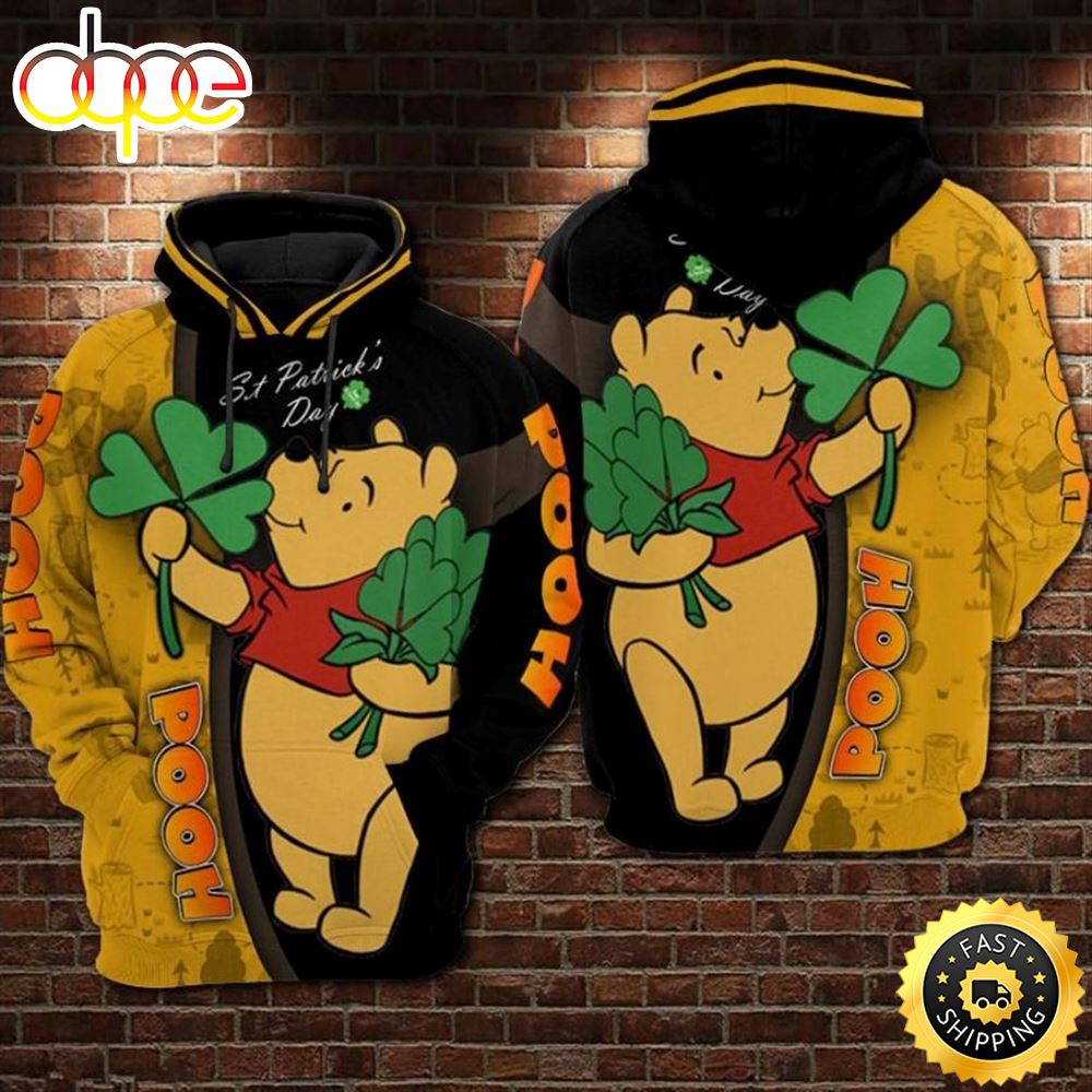 Pooh S.T Patricks Day Irish Happy Patrick's Day 3d Hoodie All Over Print Shirt