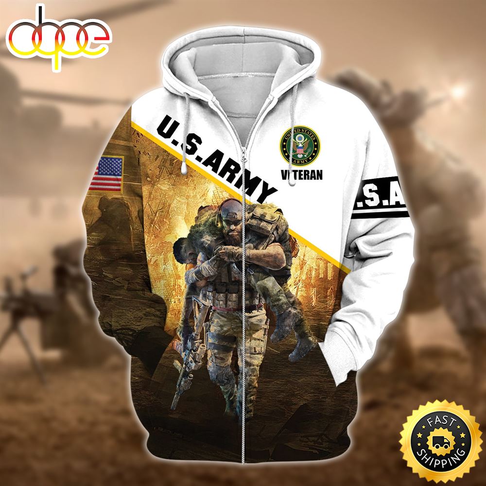 Premium Honor The Fallen Zip Hoodie