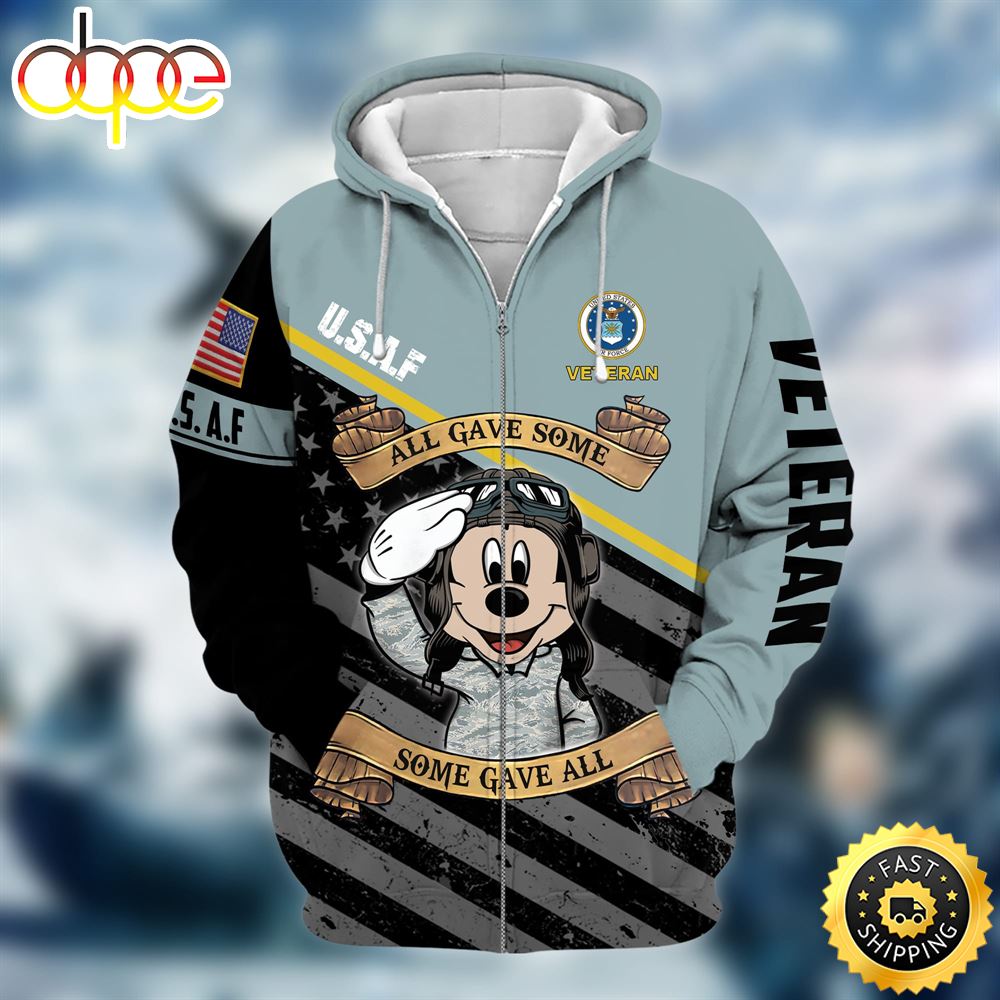Premium Multiple US Military Services Veteran Zip Hoodie