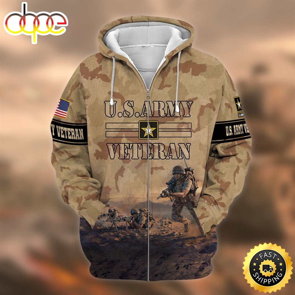 Premium U.S. Army Veteran Zip Hoodie