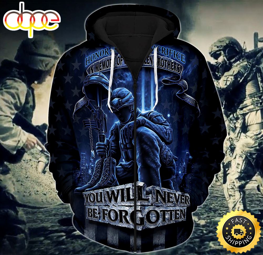 Premium Unique Veteran Zip Hoodie Ultra Soft and Warm
