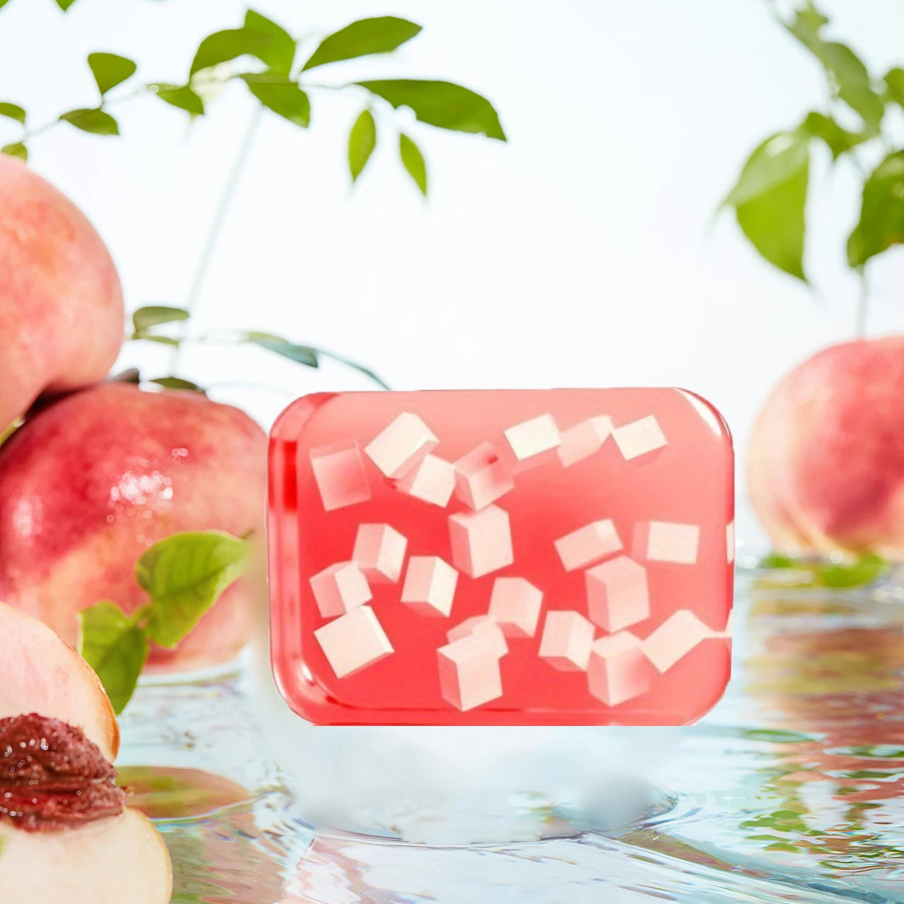 Peach Jelly Soap, 3-in-1 Cleansing and Bath