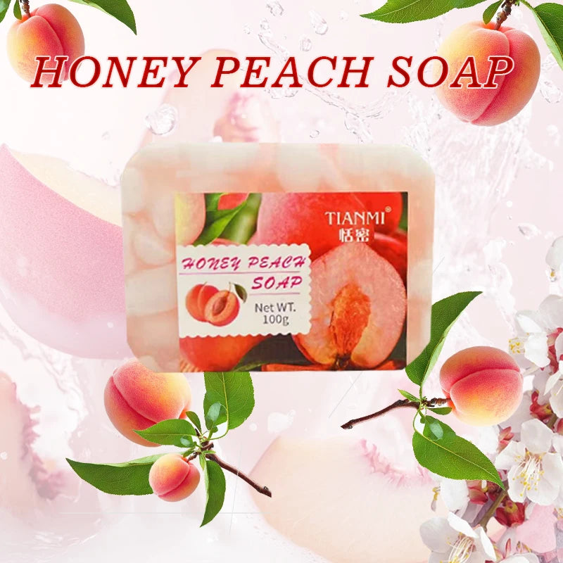 Peach Jelly Soap, 3-in-1 Cleansing and Bath