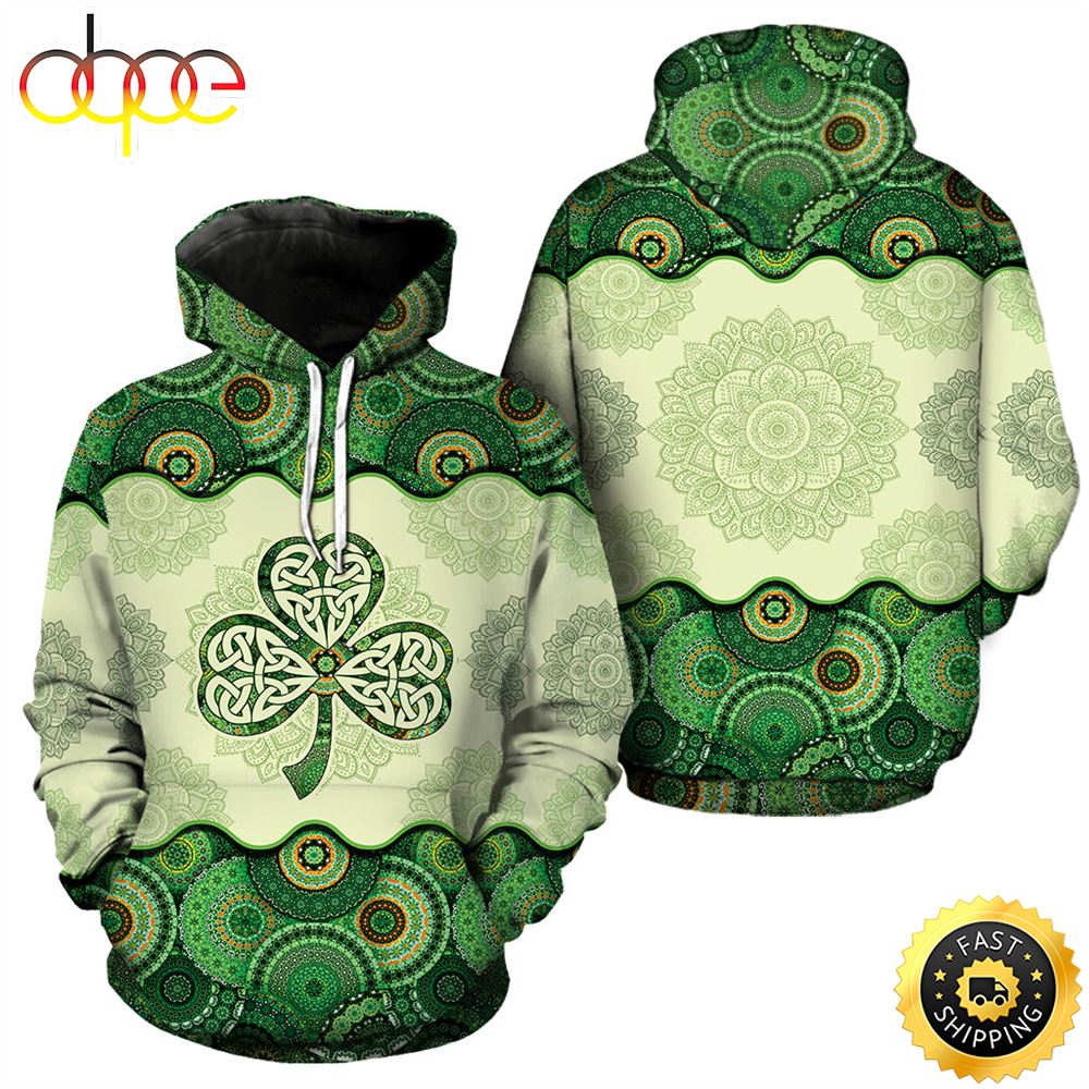 Shamrock Celtic Vintage Mandala St. Patrick's Day Gifts St.Patricks Day All Over Print Shirt