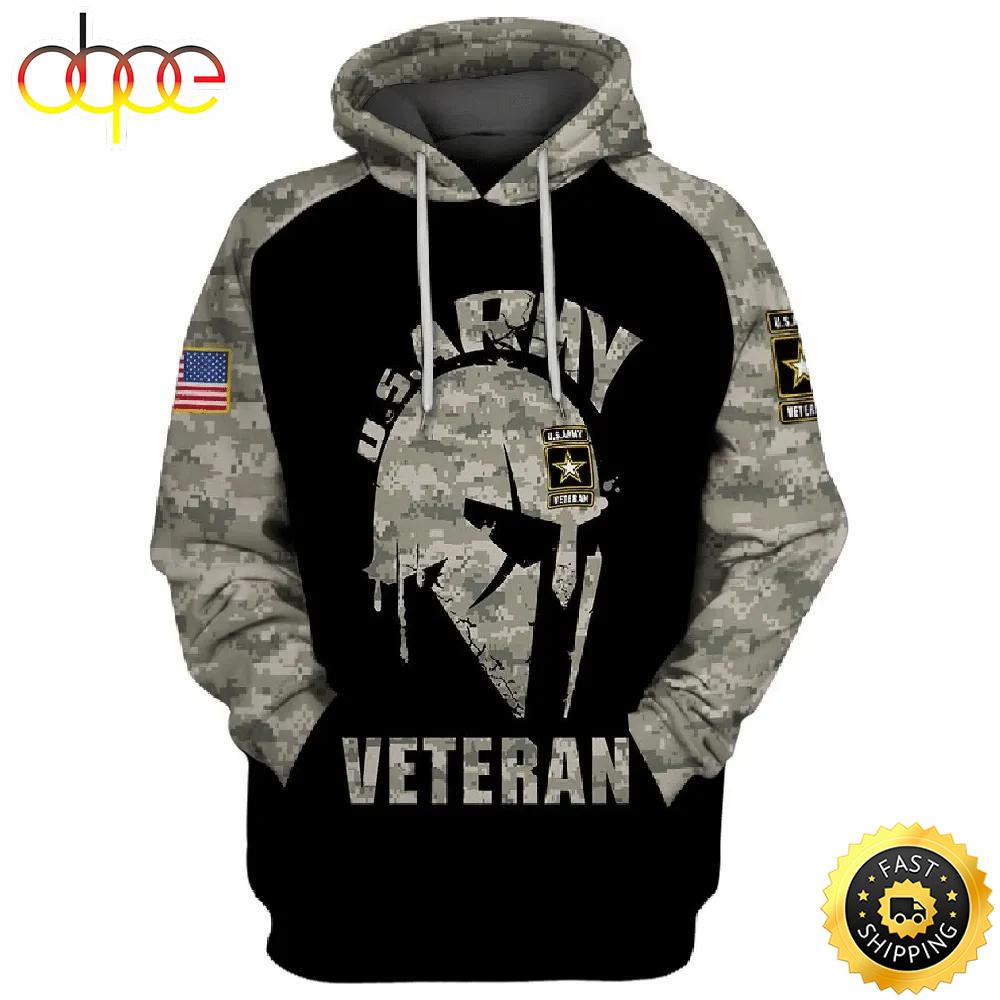 Veteran U.S Army Veteran Knight Helmet Hat 3D Hoodie All Over Printed