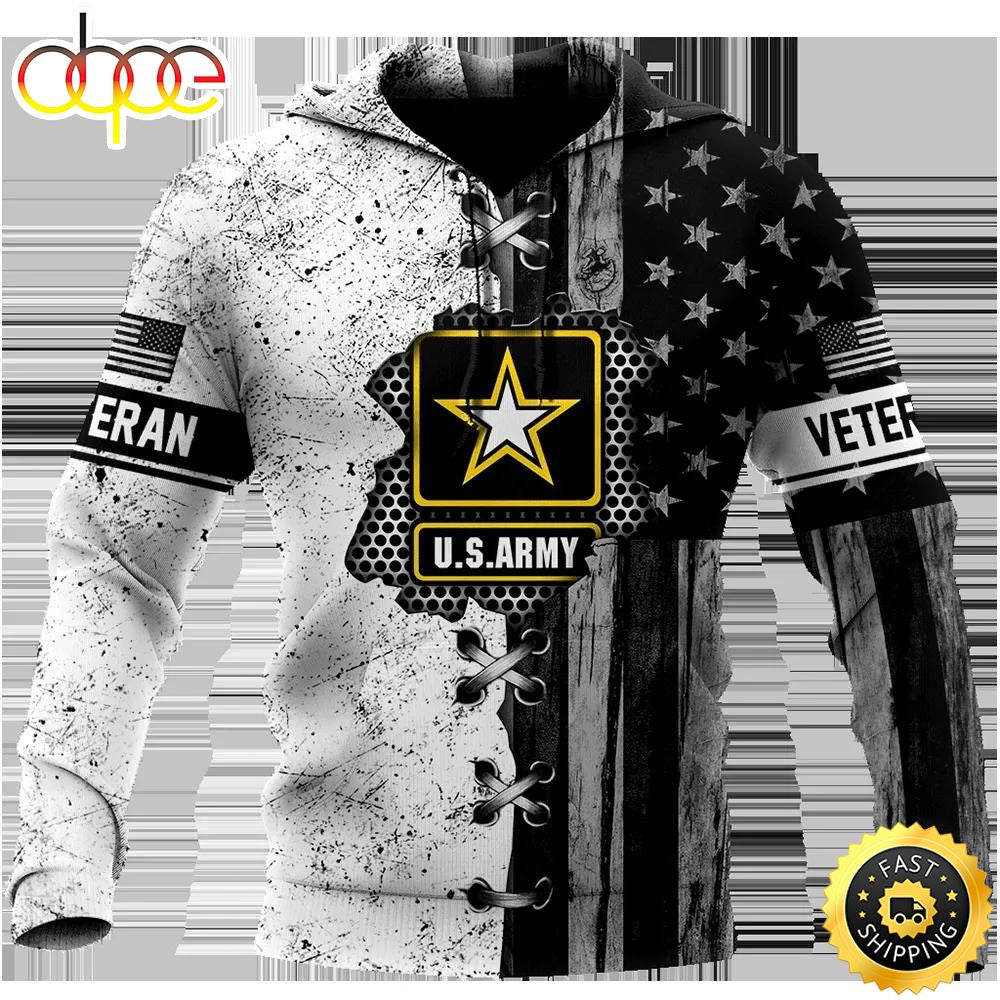 Veteran US Army In My Heart 3D Hoodie All Over Printed