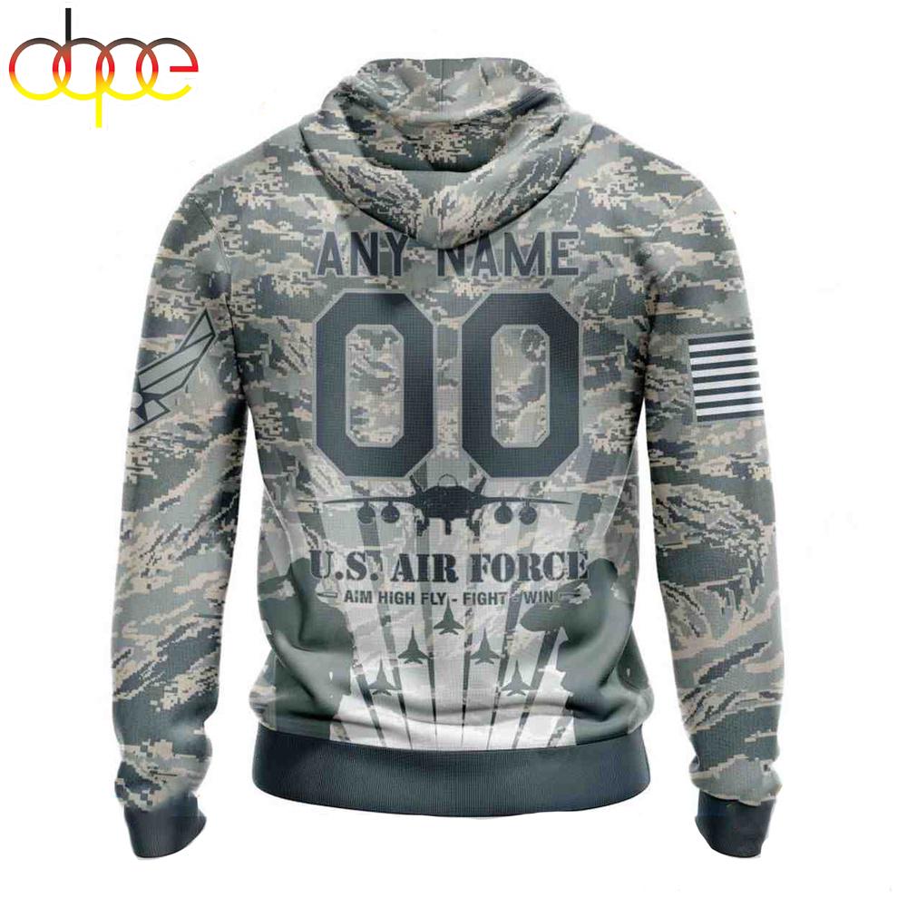 Custom Name And Number NFL Tampa Bay Buccaneers Honor US Air Force Veterans 3D Hoodie Shirt